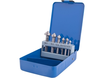 EXTOL CRAFT záhlubníky kuželové 90°, sada 6ks, O 6,3-8,3-10,4-12,4-16,5-20,5mm