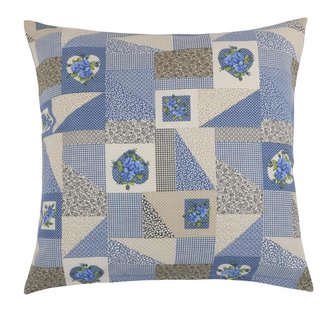 Povláček EMA - patchwork modrý - 45x45 cm