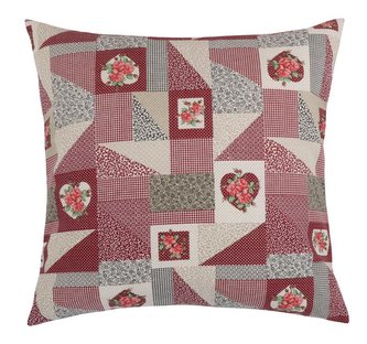 Povláček EMA - patchwork bordový - 45x45 cm