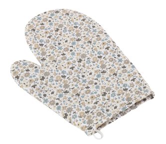 Kuchyňská chňapka - béžovomodrý kvítek - chňapka 28x18 cm