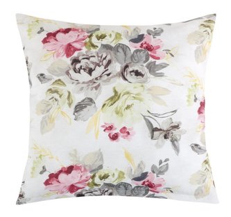 Povláček EMA - šedorůžové květy - 45x45 cm