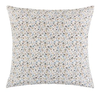 Povláček EMA - béžovomodrý kvítek - 45x45 cm