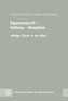 Eigenanspruch - Geltung - Rezeption