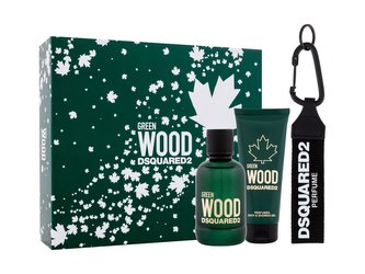 Dsquared² Green Wood - EDT 100 ml + sprchový gel 100 ml + klíčenka man