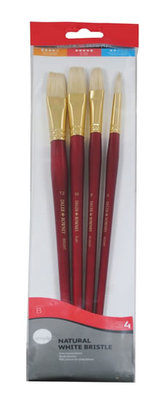 Daler - Rowney SIMPLY sada štětců 4 ks - olej, vlas prasečí štětina, krátká ručka #3