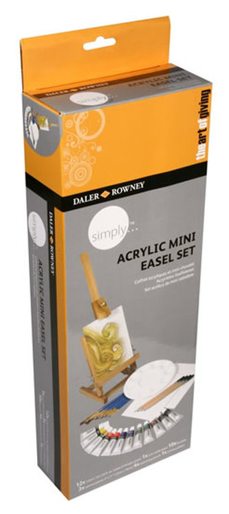 Daler - Rowney SIMPLY kreativní akrylová sada se stojanem 43 dílná