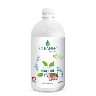 CLEANEE EKO Gel na nádobí s vůní rebarbory 1 l