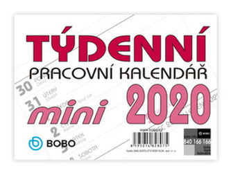 Pracovní MINI kalendář týdenní - stolní kalendář 2020