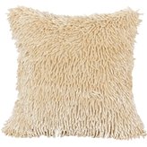Polštář SHAGGY s hustým vlasem, krémová, 40x40 cm Mybesthome