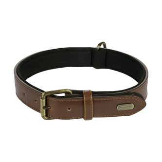 Kožený obojek Flamingo Lyabo hnědá-S: 29-35cm