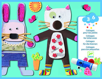 Djeco První koláž Kočička a medvídek