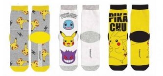 SADA 3 KS PONOŽKY POKÉMON - velikost 26-26