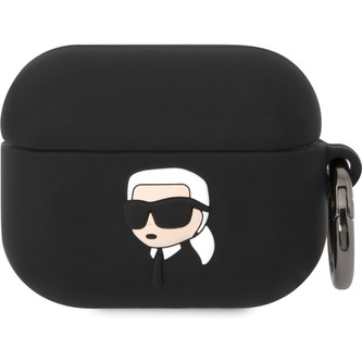Karl Lagerfeld 3D Logo NFT Karl Head Silikonové pouzdro Airpods Pro černé
