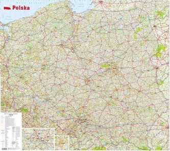 Mapa ścienna Polska 1:650 000 foliowana Mapa ścienna Polska 1:650 000 foliowana