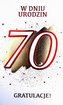 Karnet Urodziny 70