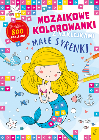 Małe syrenki. Mozaikowe kolorowanki