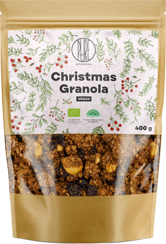 BrainMax Pure Vánoční Granola, BIO, 400 g