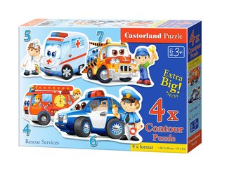 Puzzle Castorland 4v1 (4,5,6,7 dílků) Integrovaný záchranný systém