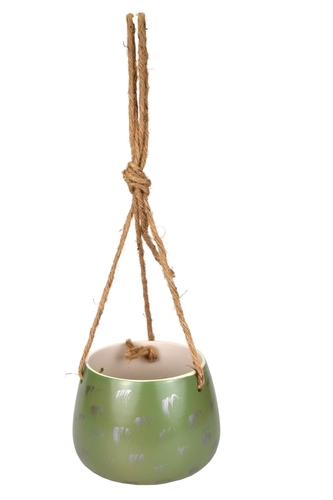 Závěsný květináč zelený 11x14,5 cm M