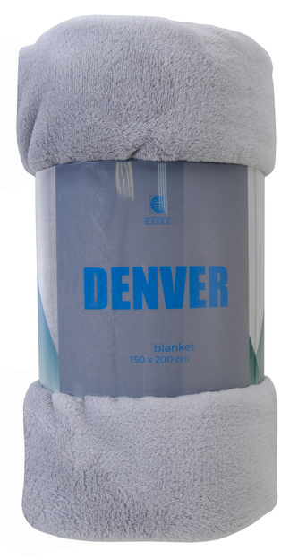 Deka z mikrovlákna DENVER světle šedá 150x200 cm Essex