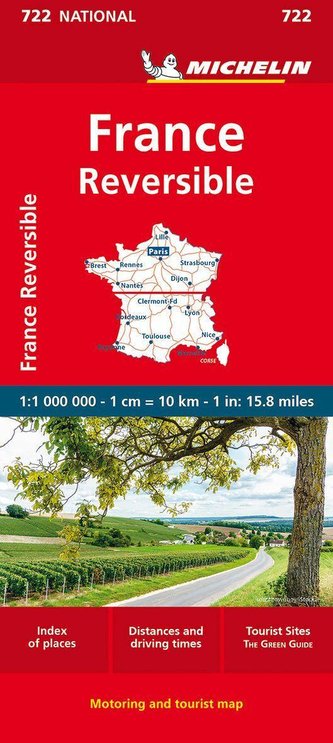 France - reversible - Michelin National Map 722