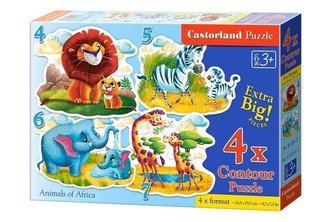 Puzzle x 4 - Animals of Africa CASTOR