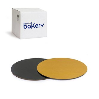 Dortová podložka pod dort 50ks 26cm šíře 0,3cm zlato černá - Decora