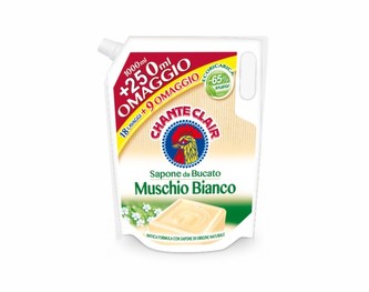 SAPONE DA BUCATO MUSCHIO BIANCO - Tekuté mýdlo pro ruční praní - náplň 1000 + 250 ml