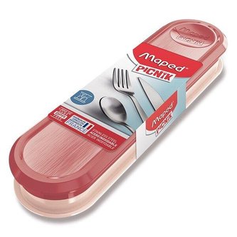 Maped Concept Adults nerezový příbor v růžovém pouzdře 3 ks