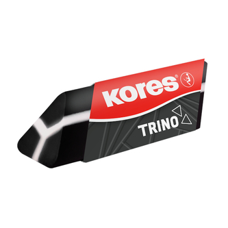 Pryž TRINO, trojhranná, černo-bílá