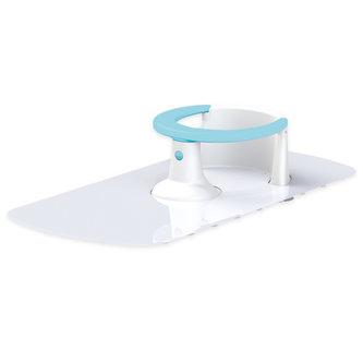 Dětské sedátko do vany s přísavkou a podložkou, modré