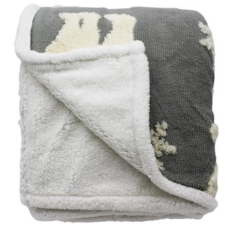 HOME ELEMENTS Beránková deka s jacquard vzorem 150 x 200 cm, 480 GSM