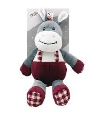 Osel/Oslík sedící plyš 20cm na kartě v sáčku 0+