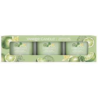 Yankee Candle Sada votivních svíček ve skle Vanilla Lime 3 x 37 g unisex