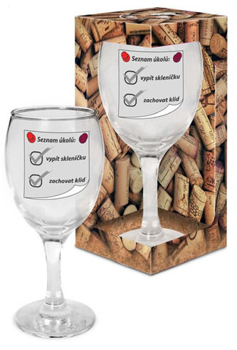 Sklenička na víno Seznam úkolů