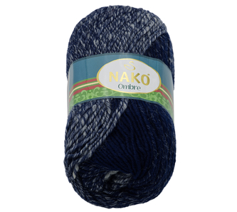 Příze OMBRE - modrá, šedá - 100g / 190 m