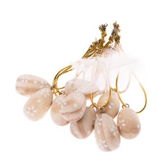 Závěsná dřevěná vajíčka - sada 9ks, 24/288