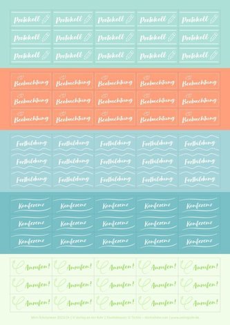 Mein Lehrerplaner A4+  Blumenwiese  Lehrerkalender für das Schuljahr 2023/2024