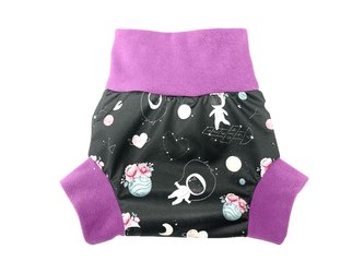 Natahovací svrchní kalhotky PUL - Valentina ve vesmíru__VELIKOST:S (4-7kg)