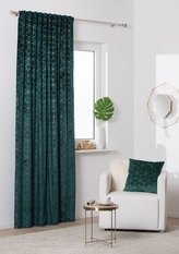Dekorační vzorovaný závěs s tunýlkem SANSO zelená 140x260 cm (cena za 1 kus) MyBestHome