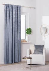 Dekorační vzorovaný závěs s tunýlkem SANSO šedá 140x260 cm (cena za 1 kus) MyBestHome