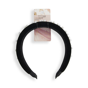 Revolution Čelenka do vlasů Black Pearl (Velvet Headband) woman