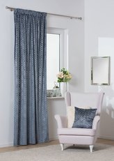 Dekorační vzorovaný závěs s řasící páskou PLACIDO šedá 140x260 cm (cena za 1 kus) MyBestHome