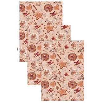 HOME ELEMENTS Sada 3 utěrek 50*70 cm, Cukroví