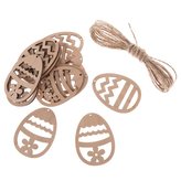 Dřevěné závěsné vajíčko - sada 9ks, 24/288