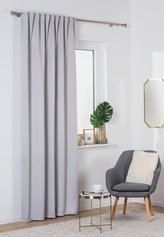 Dekorační jednobarevný závěs s tunýlkem ECLITT šedá 140x260 cm (cena za 1 kus) MyBestHome