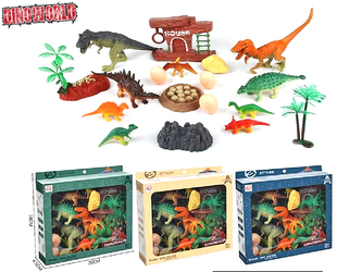 Dinoworld sada dinosaurů s doplňky19ks v krabičce