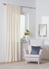 Dekorační vzorovaný závěs s řasící páskou PLACIDO krémová 140x260 cm (cena za 1 kus) MyBestHome