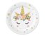 EKO Papírové talířky Jednorožec Floral 18 cm - 6 ks