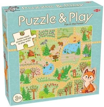 Puzzle z grą: Lis w lesie Puzzle z grą: Lis w lesie
